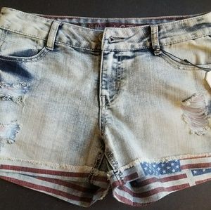Be a Star! Patriotic Distressed denim shorts
